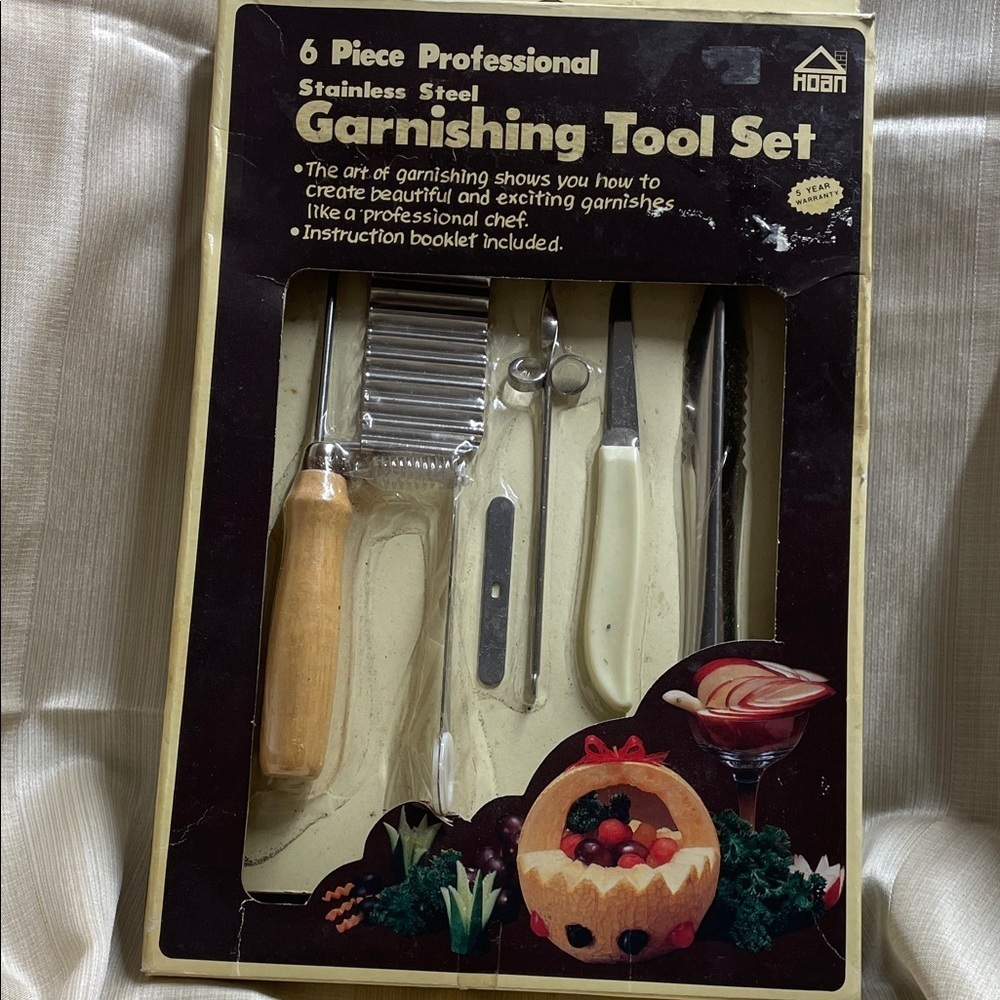 Stainless Steel Garnishing Tool Set - Vintage